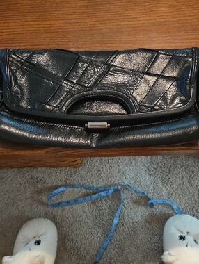 Elliott Lucca Black Leather Clutch